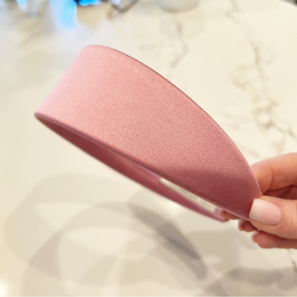 Jennifer Behr pink silk headband